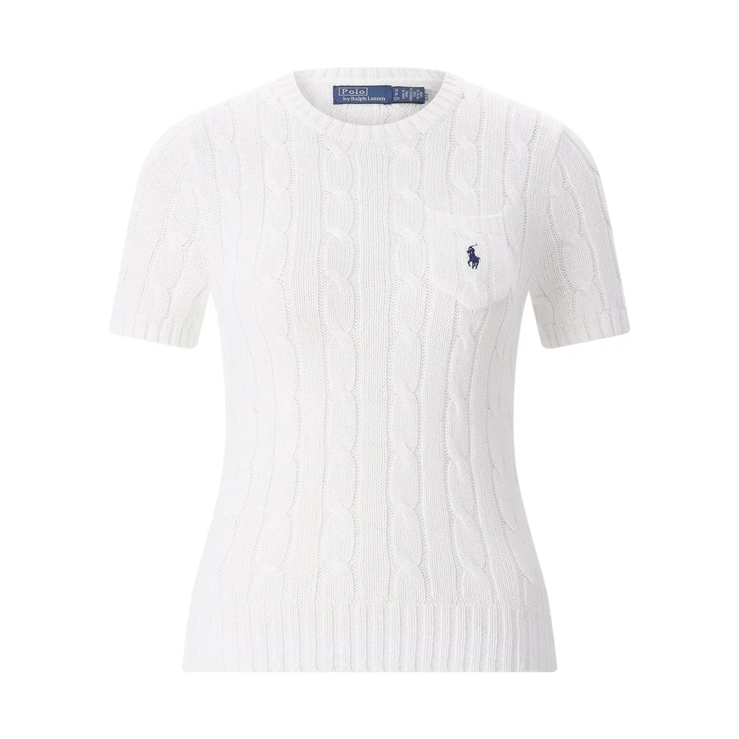 Polo Ralph Lauren - Classic Cable Knit Sweater With Round Neckline - Größe XL - weiß Polo Ralph Lauren - Classic Cable Knit Sweater With Round Neckline - Größe XL - weiß