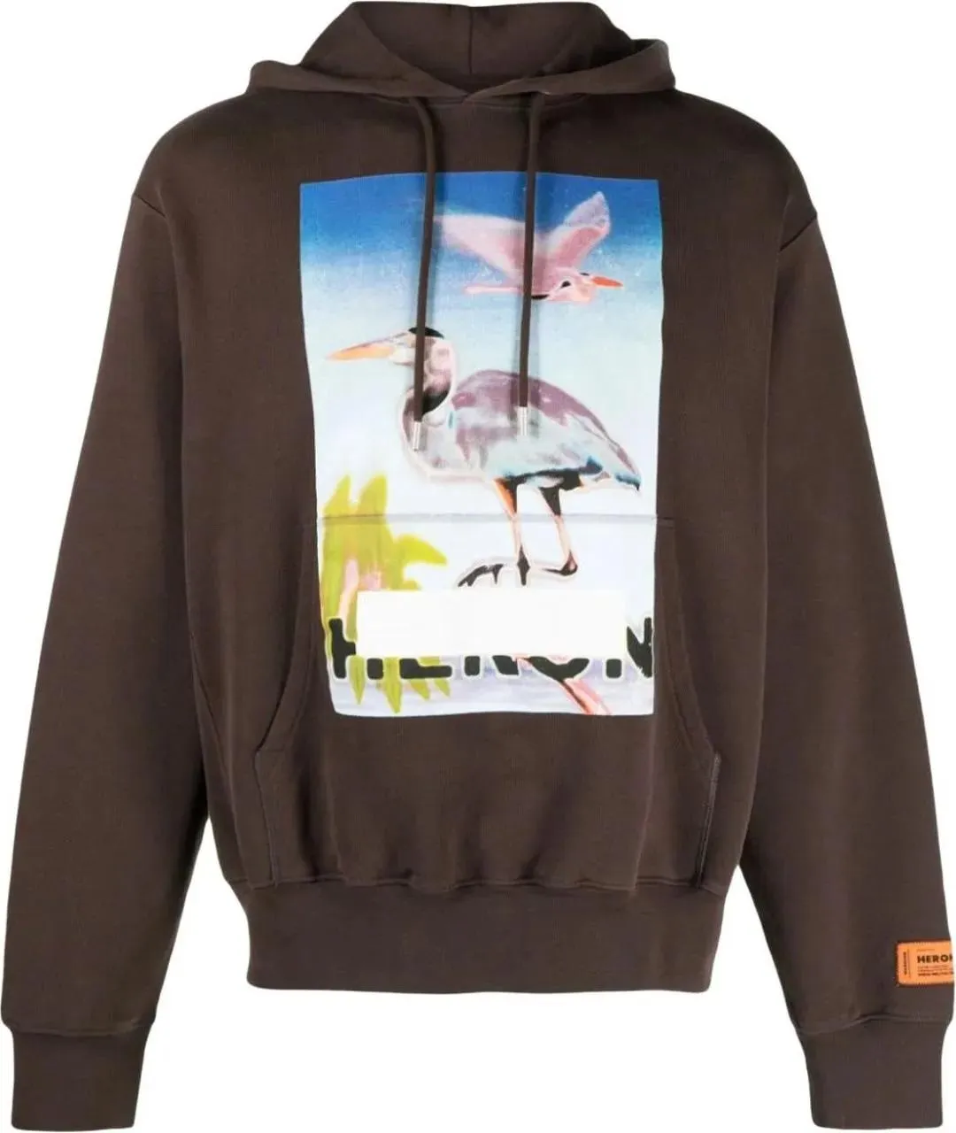 Heron Preston - Heron Censored Logo Hoodie - Größe M - braun Heron Preston - Heron Censored Logo Hoodie - Größe M - braun