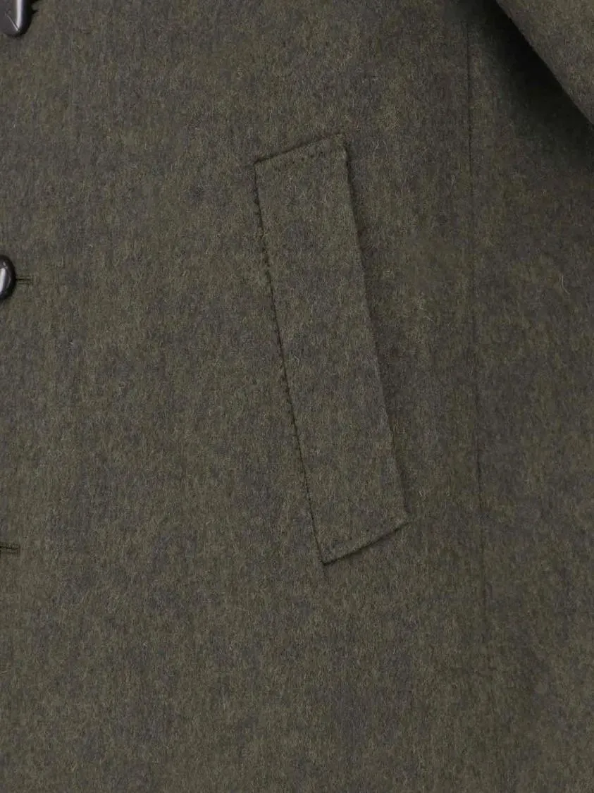 Emanuela Caruso - Classic Long-Silhouette Green Jacket With Textured - Größe 46 - grün – Bild 4