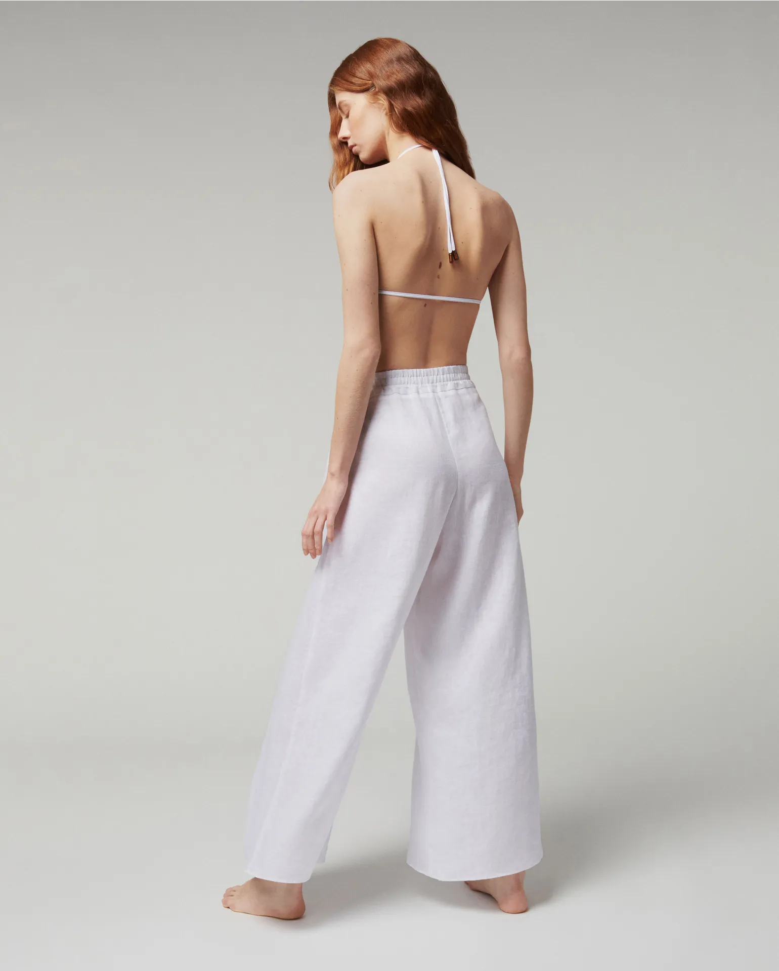 Vilebrequin - Weiße Leinenhose Für Damen - Vilebrequin X Angelo Tarlazzi - Hose - Lamiss - Weiss - Größe L – Bild 4