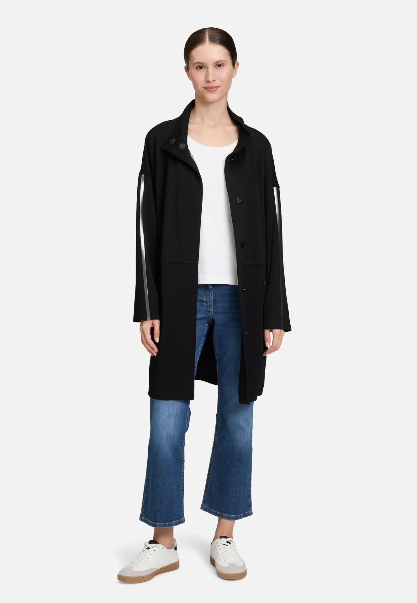 Sweatmantel mit Stehkragen – Bild 2