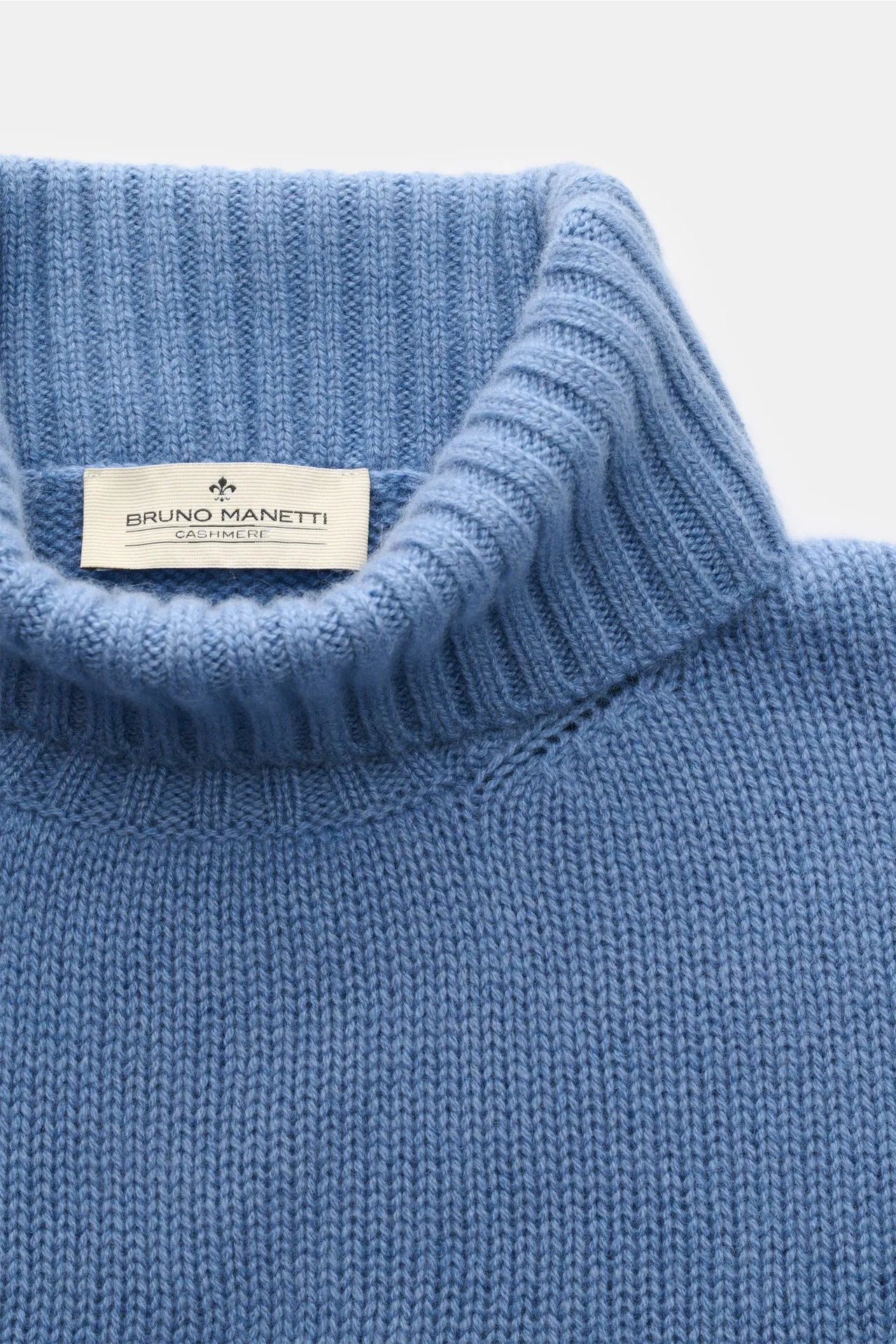 Bruno Manetti - Herren - Cashmere Rollkragenpullover rauchblau – Bild 2