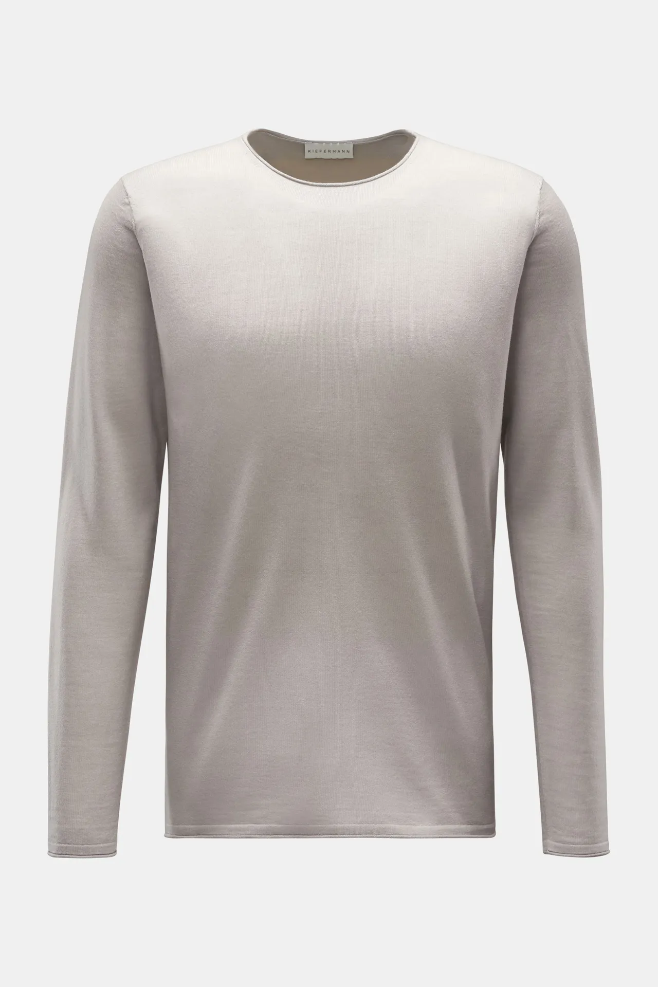 Kiefermann - Herren - Merino Feinstrick-Rundhalspullover %27Benjamin%27 hellgrau Kiefermann - Herren - Merino Feinstrick-Rundhalspullover %27Benjamin%27 hellgrau