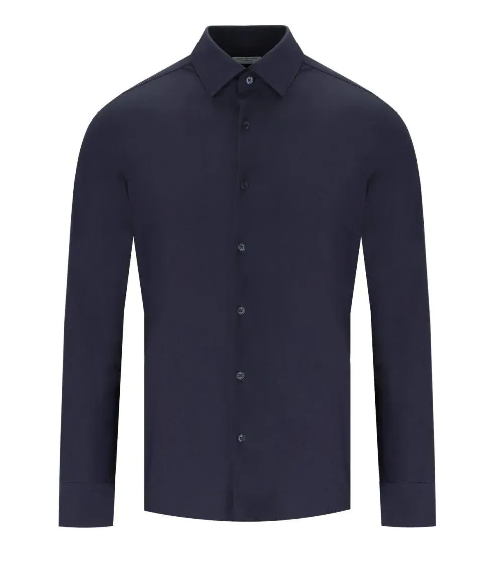 ARCHIVIUM - Technical Fabric Navy Blue Shirt With Classic Coll - Größe 44 - blau ARCHIVIUM - Technical Fabric Navy Blue Shirt With Classic Coll - Größe 44 - blau