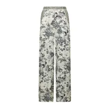 Simona Corsellini - Wide-Leg Trousers With Floral Print - Größe 42 - grau Simona Corsellini - Wide-Leg Trousers With Floral Print - Größe 42 - grau