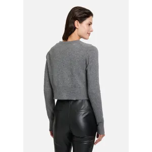Kaschmir-Strickjacke mit Rippbündchen Kaschmir-Strickjacke mit Rippbündchen