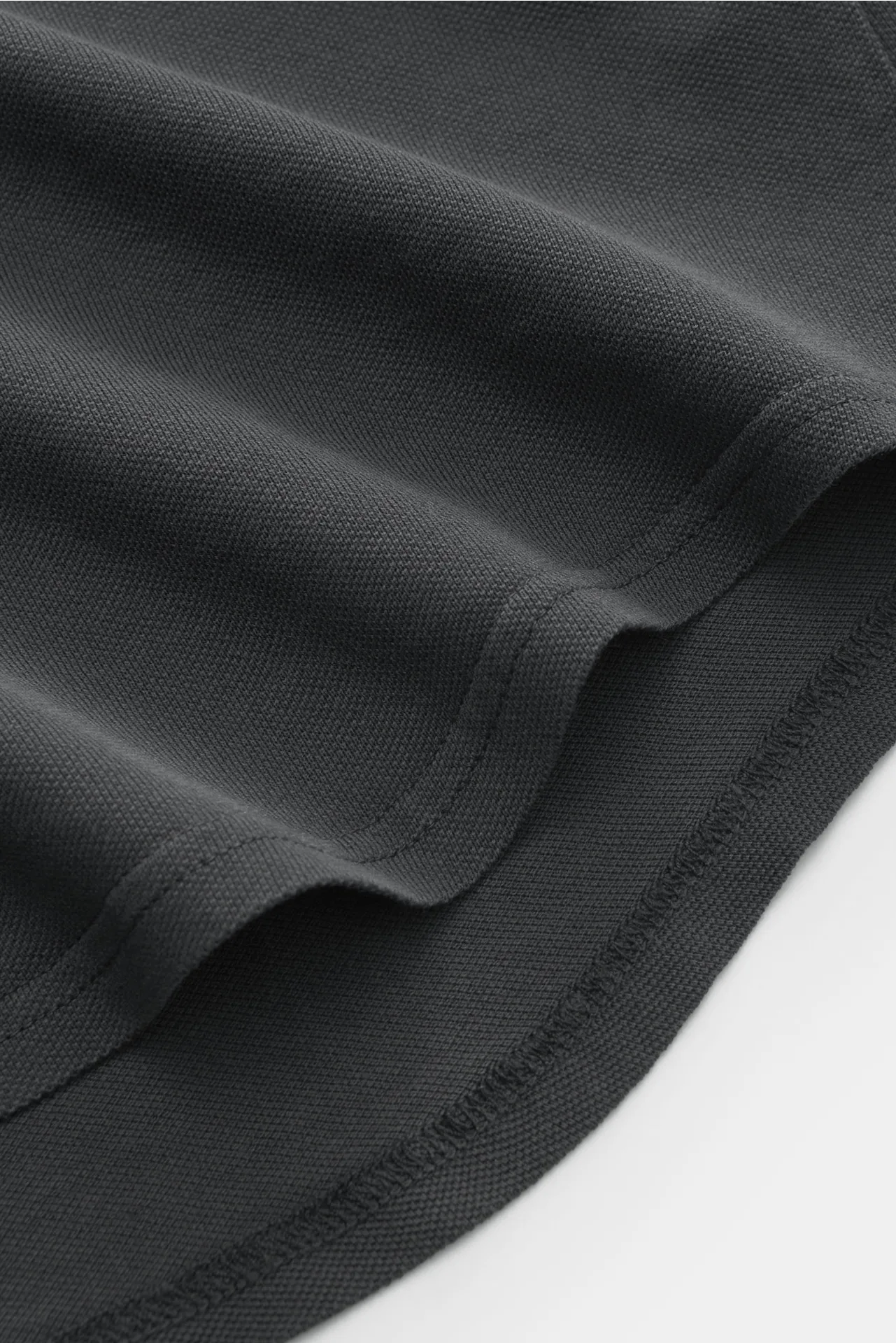 Fedeli - Herren - Piqué-Hemd 'Steve' schmaler Kragen dunkelgrau – Bild 4