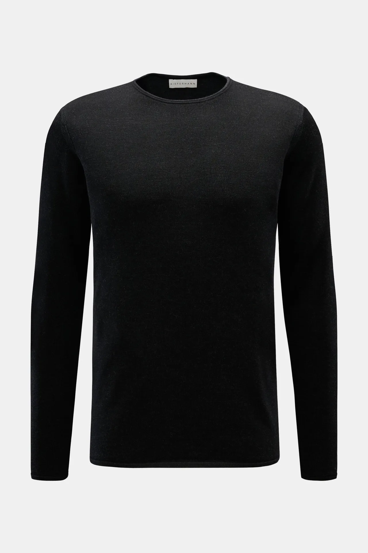 Kiefermann - Herren - Merino Rundhalspullover %27Lutzs%27 schwarz meliert Kiefermann - Herren - Merino Rundhalspullover %27Lutzs%27 schwarz meliert