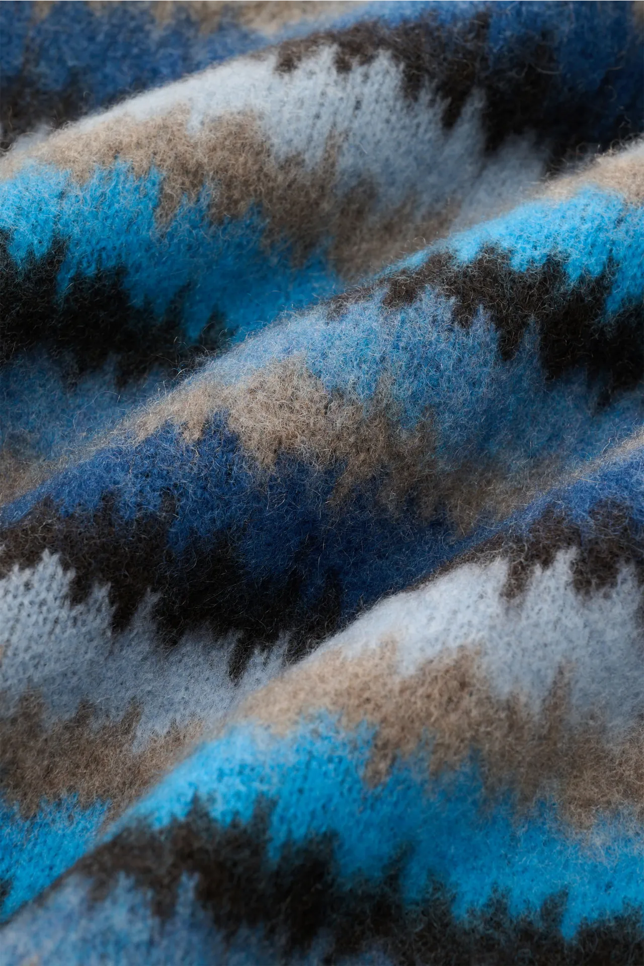 Piacenza 1733 - Herren - Cashmere Rundhalspullover dunkelbraun/blau/beige gestreift – Bild 4