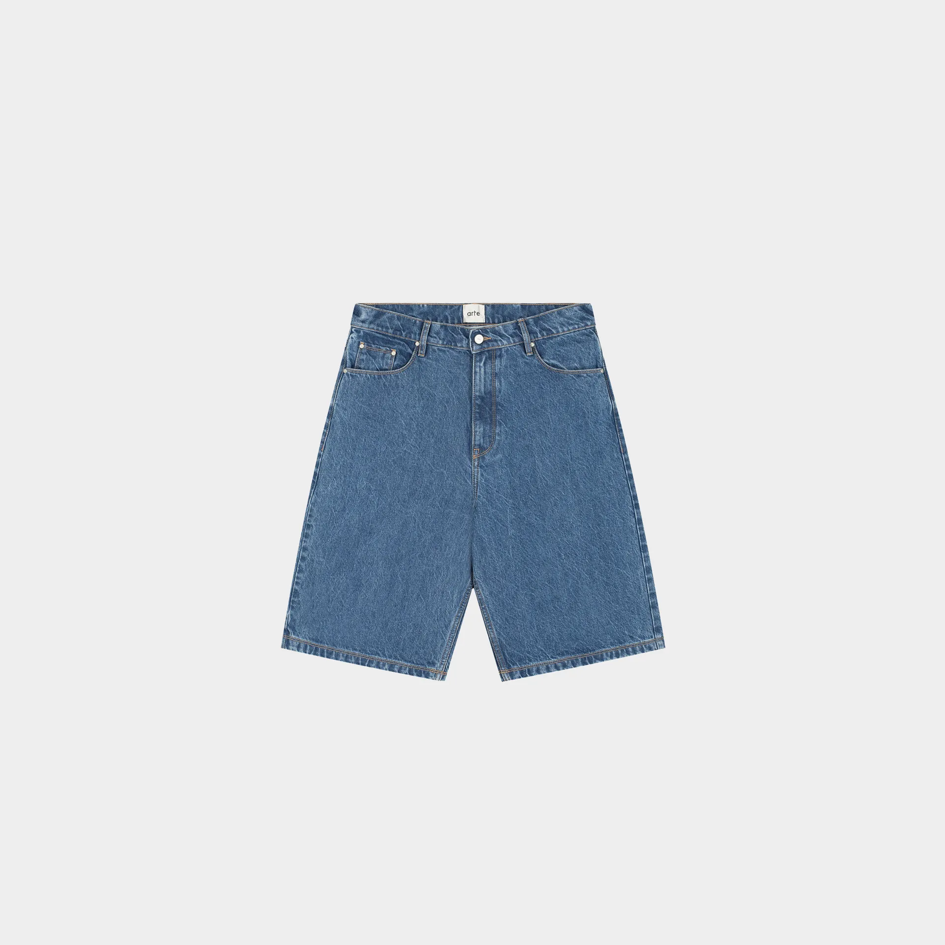Round Pocket Denim Shorts - Raw Denim Round Pocket Denim Shorts - Raw Denim