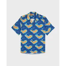 Vilebrequin - Bathymétrie Des Oceans St Barth Bowlinghemd Aus Leinen Für Herren - Hemd - Charli - Blau - Größe L Vilebrequin - Bathymétrie Des Oceans St Barth Bowlinghemd Aus Leinen Für Herren - Hemd - Charli - Blau - Größe L