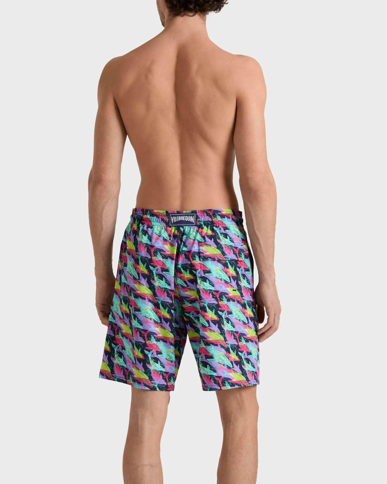 Vilebrequin - Lange Whales Offset Stretch-badeshorts Für Herren - Bademode - Okorise - Blau - Größe XXXL – Bild 4