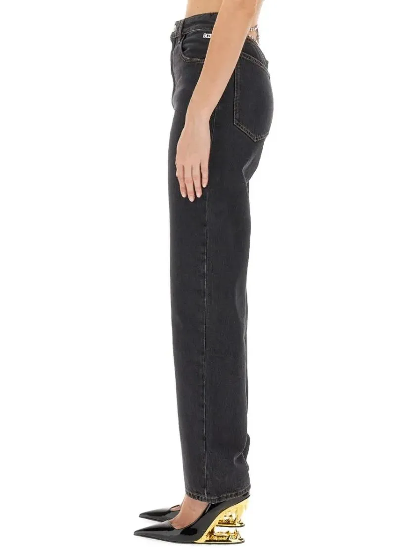 Gcds - Straight-Leg Black Denim Jeans - Größe 27 - schwarz – Bild 2