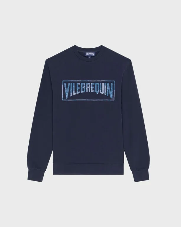 Vilebrequin - Sweatshirt Aus Bio-baumwolle Mit Geflocktem Vilebrequin-logo Für Herren - Sweatshirt - Jorasse - Blau - Größe M Vilebrequin - Sweatshirt Aus Bio-baumwolle Mit Geflocktem Vilebrequin-logo Für Herren - Sweatshirt - Jorasse - Blau - Größe M