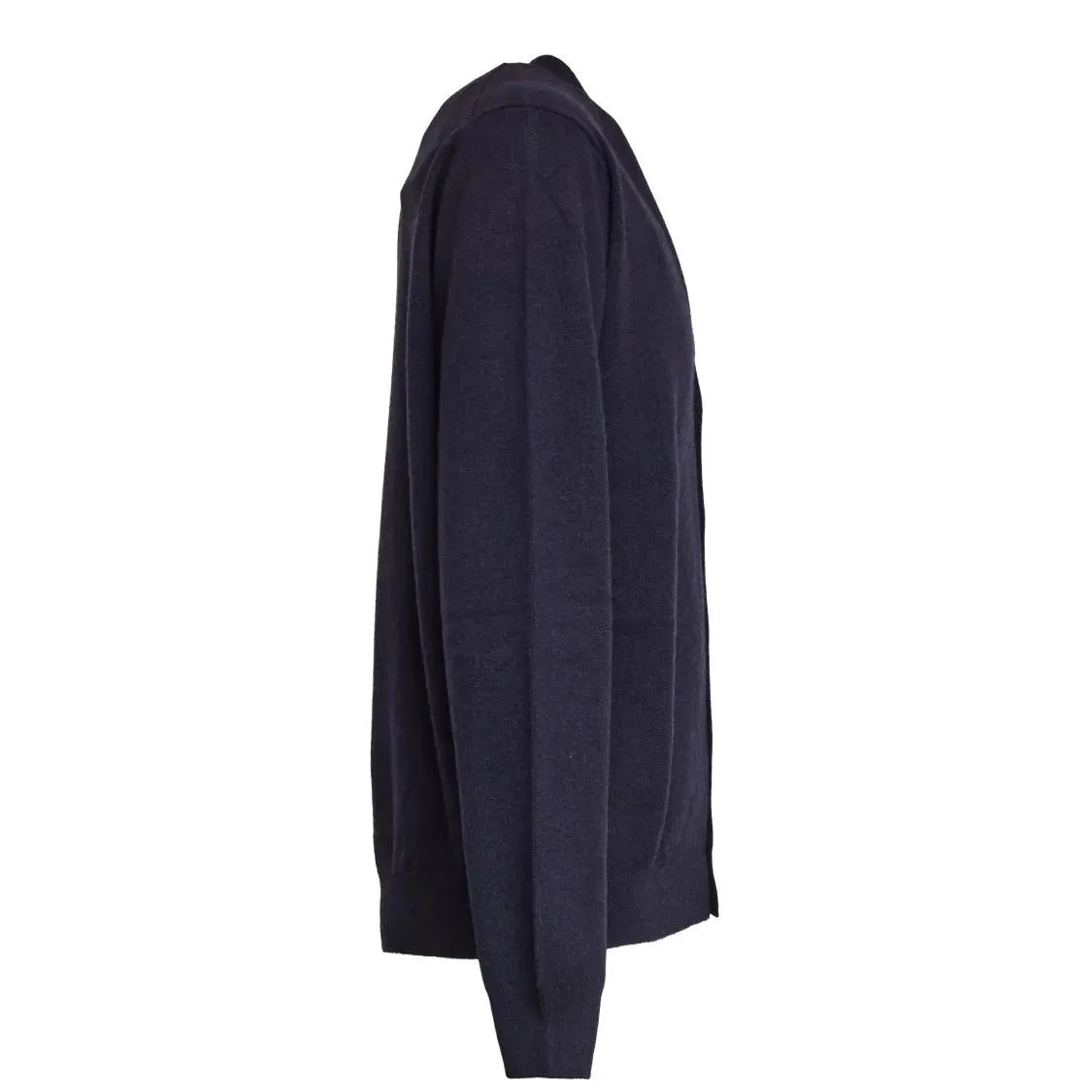 FILIPPO DE LAURENTIIS - Cashmere Blend Cardigan With Ribbed Cuffs - Größe 56 - blau – Bild 2