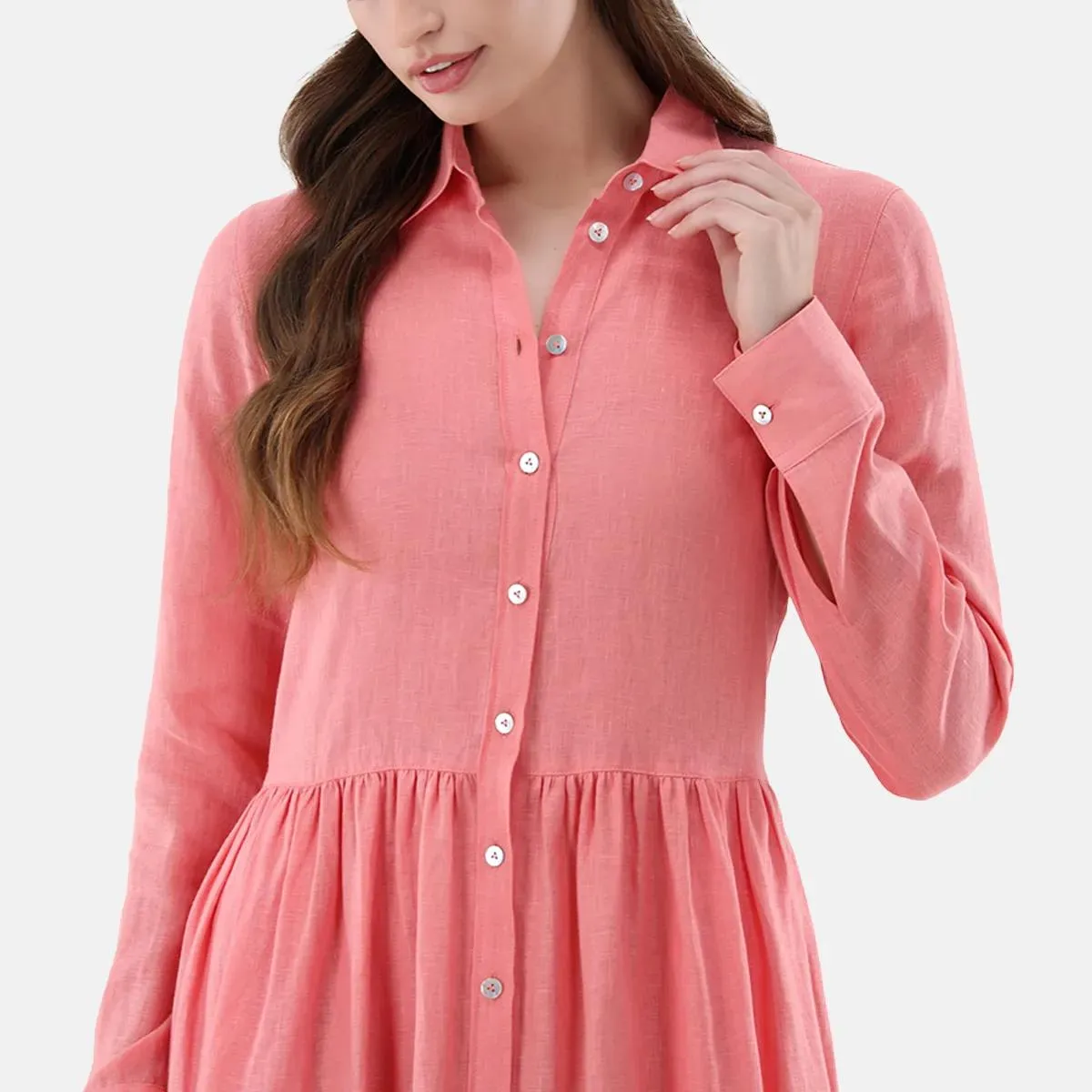 VAN LAACK - Kleid Modern Fit Uni - Größe 42 - korallfarben – Bild 2