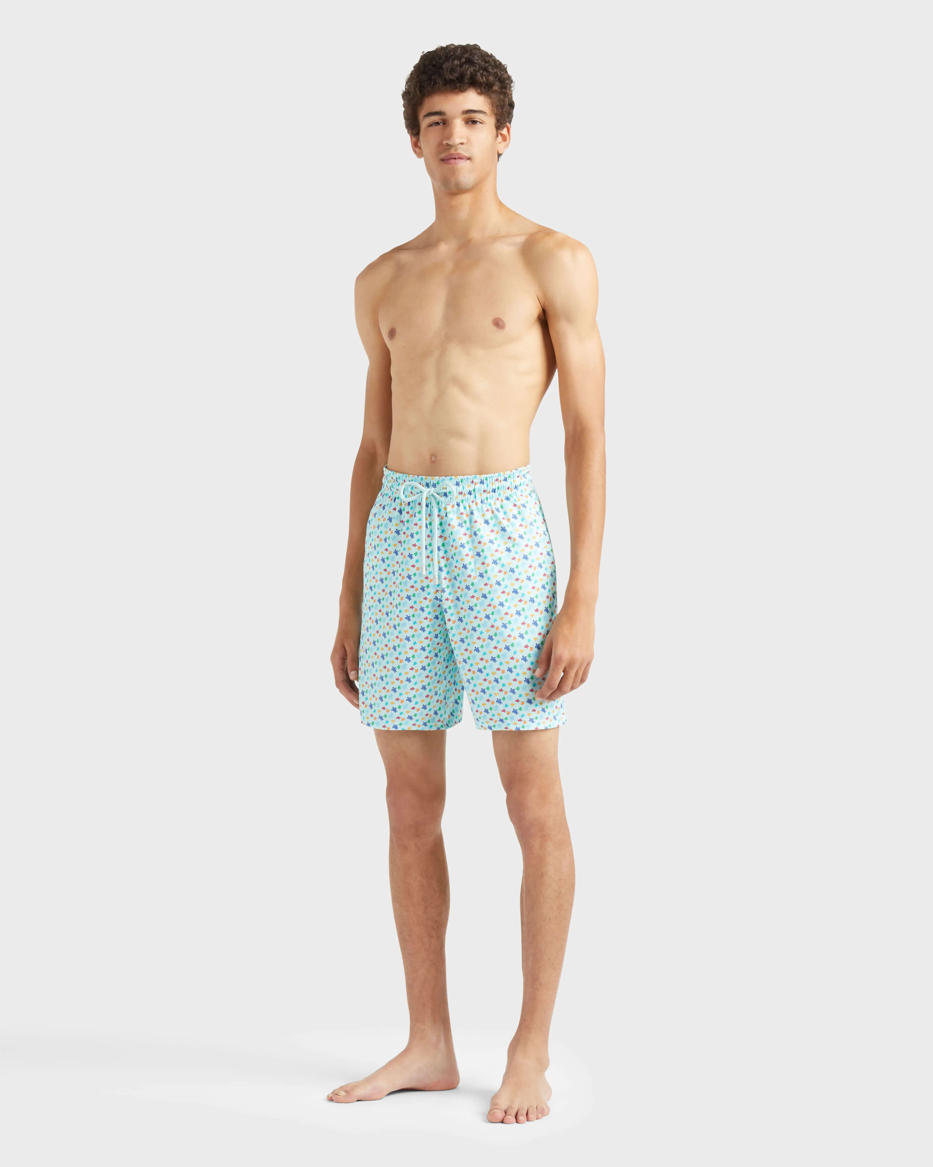 Vilebrequin - Lange Micro Ronde Des Tortues Rainbow Stretch-badeshorts Für Herren - Bademode - Okorise - Blau - Größe XXXL – Bild 3