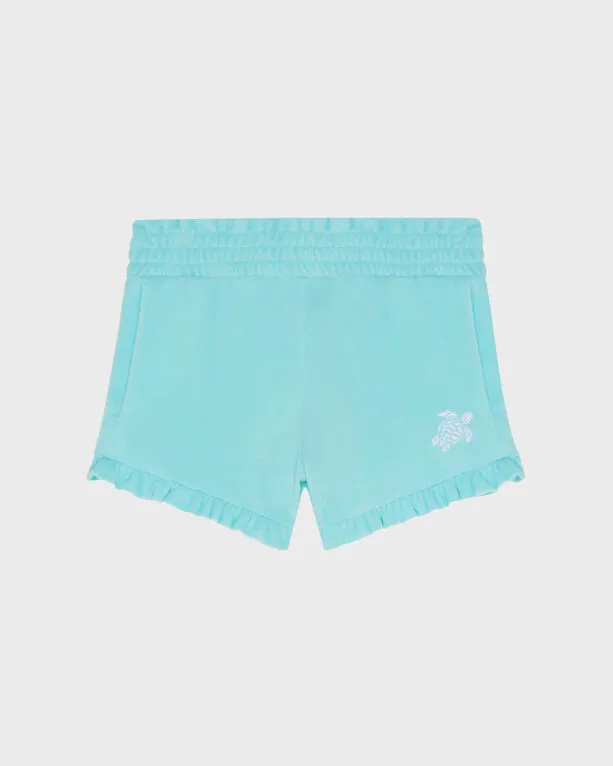 Vilebrequin - Frottee-shorts Für Mädchen Mit Aufgestickter Schildkröte - Shorty - Ginetty - Blau - Größe 4 Vilebrequin - Frottee-shorts Für Mädchen Mit Aufgestickter Schildkröte - Shorty - Ginetty - Blau - Größe 4