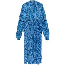 Balenciaga - Wave Pattern Print Dress - Größe 36 - blau Balenciaga - Wave Pattern Print Dress - Größe 36 - blau