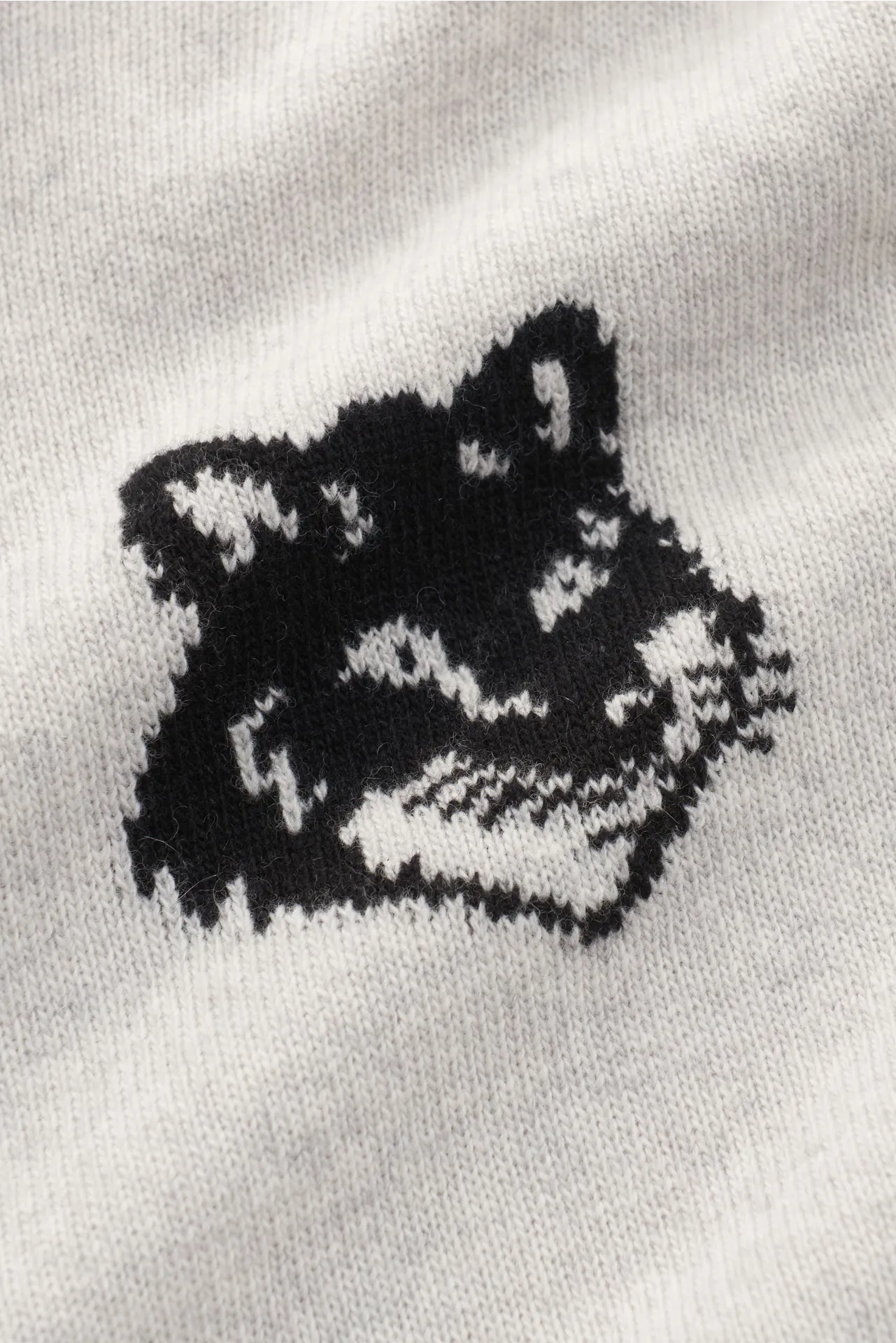 Maison Kitsuné - Herren - Rollkragenpullover hellgrau – Bild 4