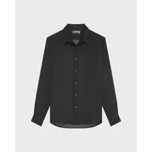 Vilebrequin - Solid Hemd Aus Ramie Für Herren - Hemd - Caracal - Schwarz - Größe L Vilebrequin - Solid Hemd Aus Ramie Für Herren - Hemd - Caracal - Schwarz - Größe L