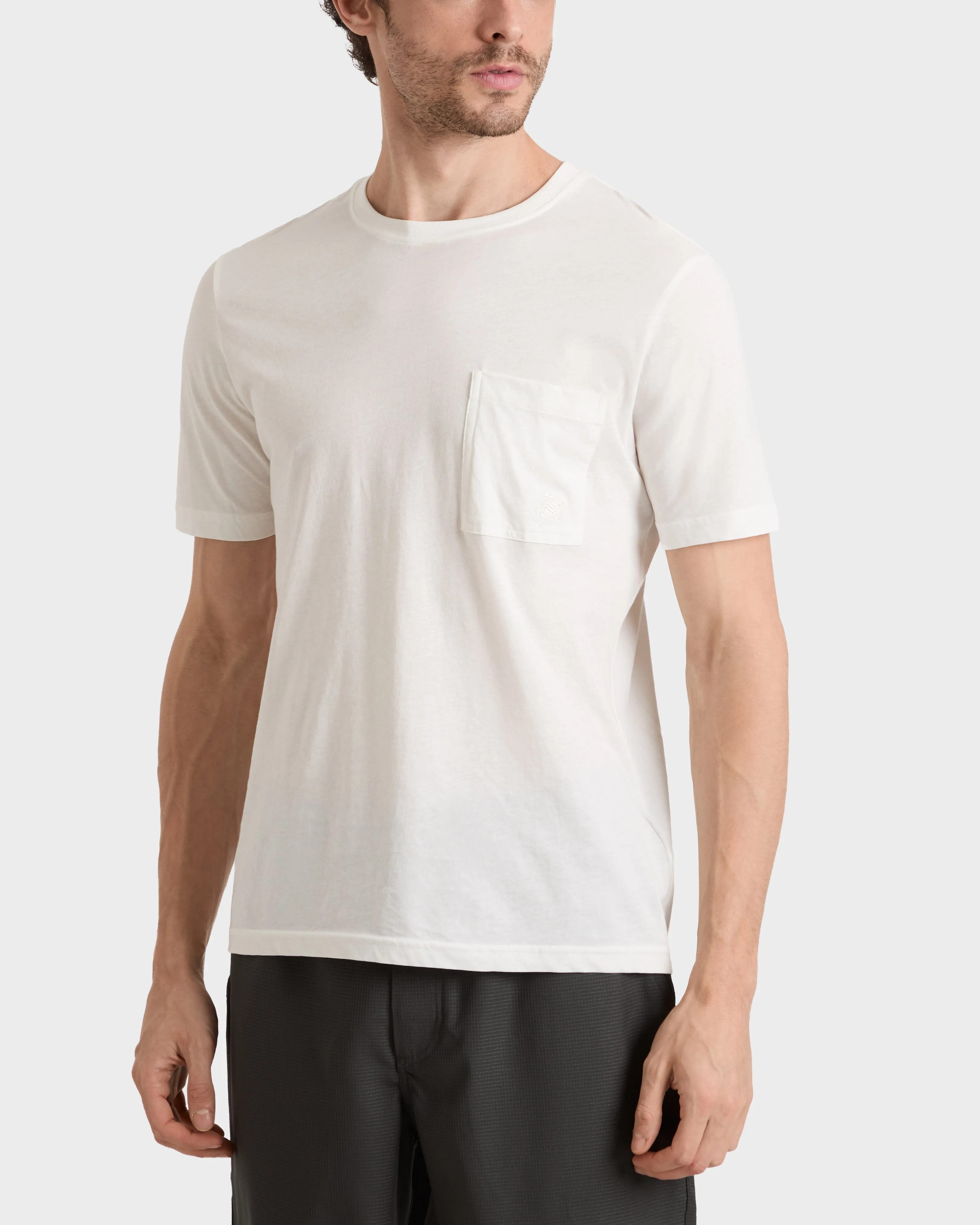 Vilebrequin - Solid T-shirt Aus Bio-baumwolle Für Herren - T-shirt - Titan - Beige - Größe L – Bild 3