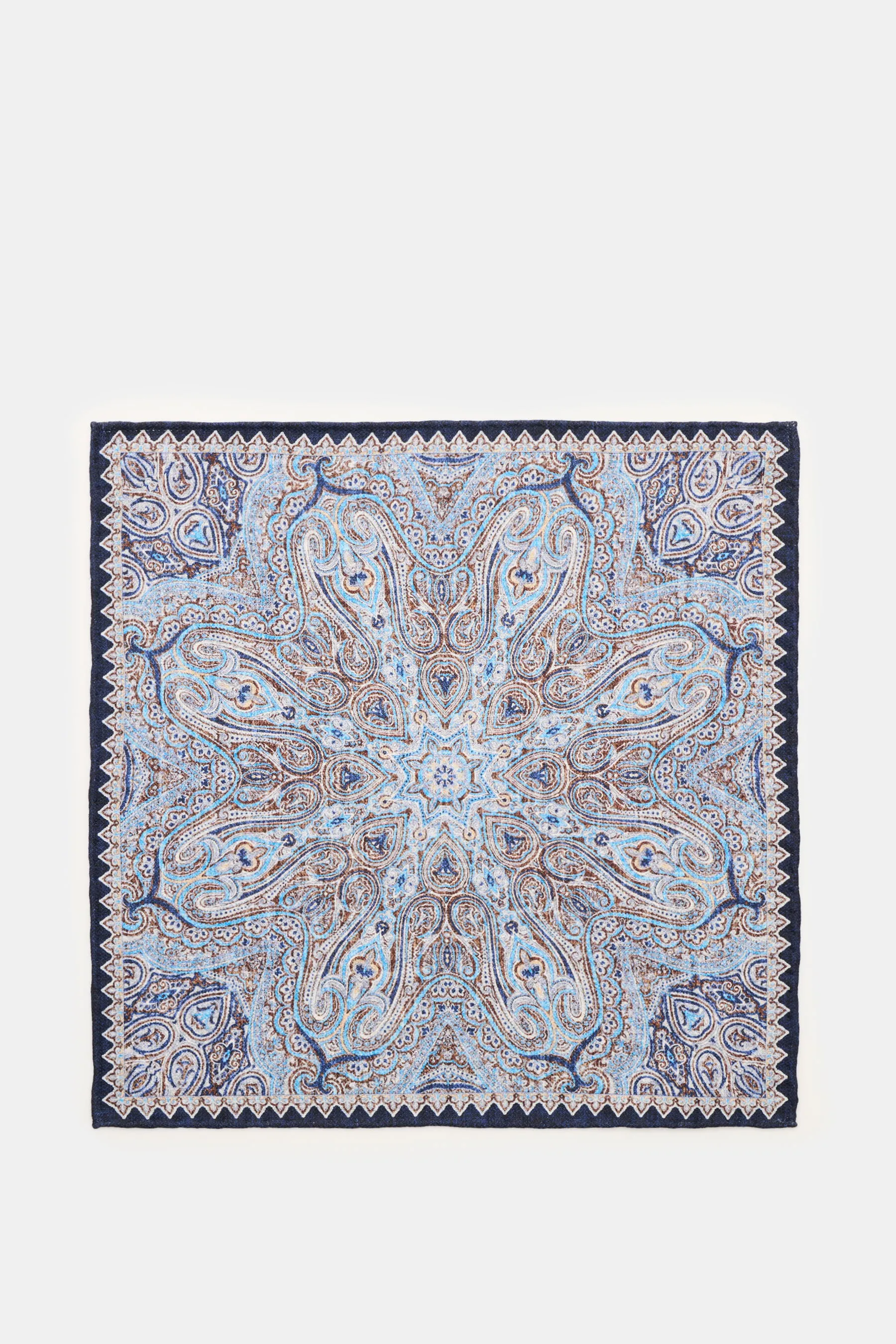 Rosi Collection - Herren - Einstecktuch 'Easy' navy/blau/weiß gemustert – Bild 2