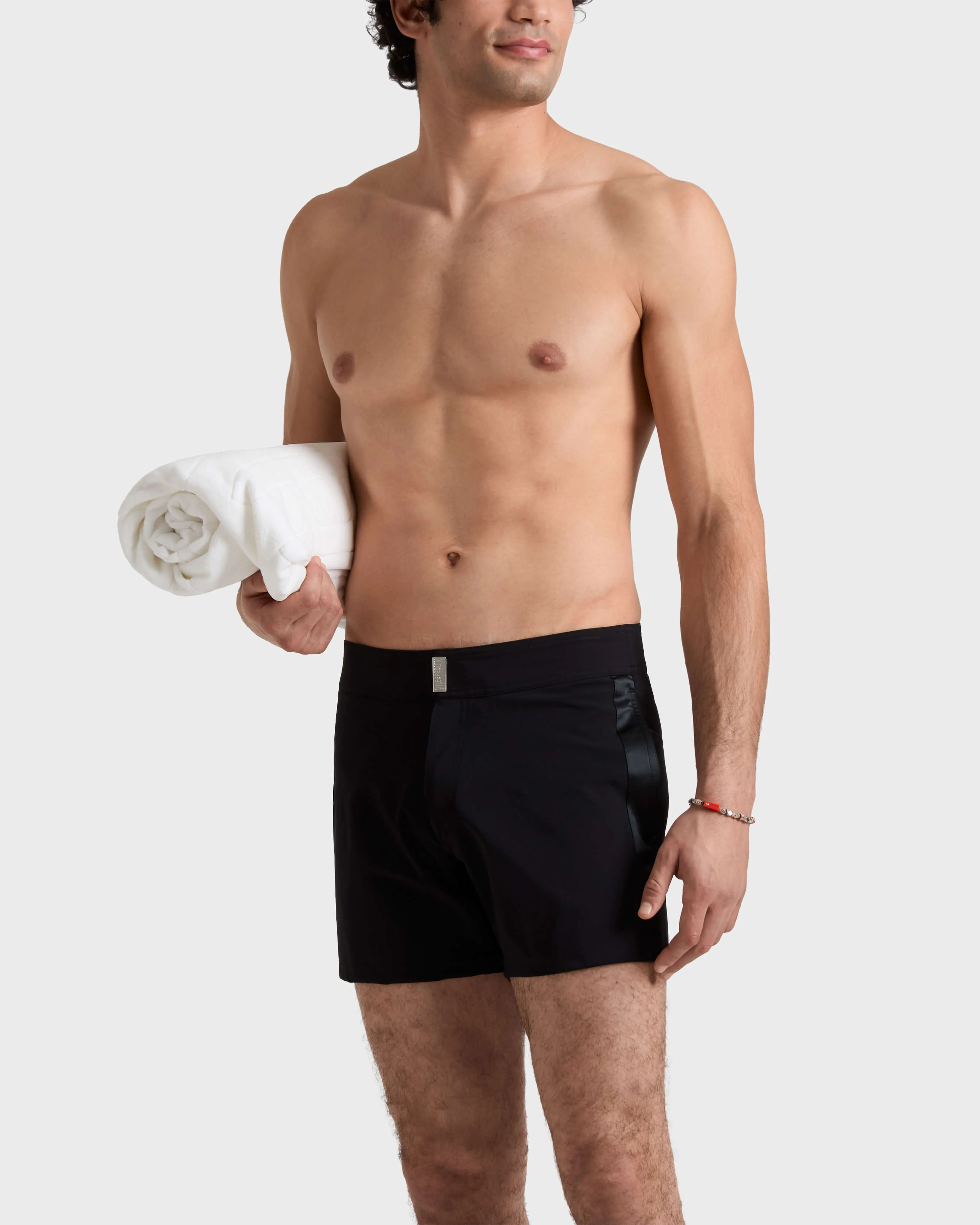 Vilebrequin - Herren-badeshorts Mit Flachem Bund Tailoring - Bademode - Midnight - Schwarz - Größe M – Bild 3