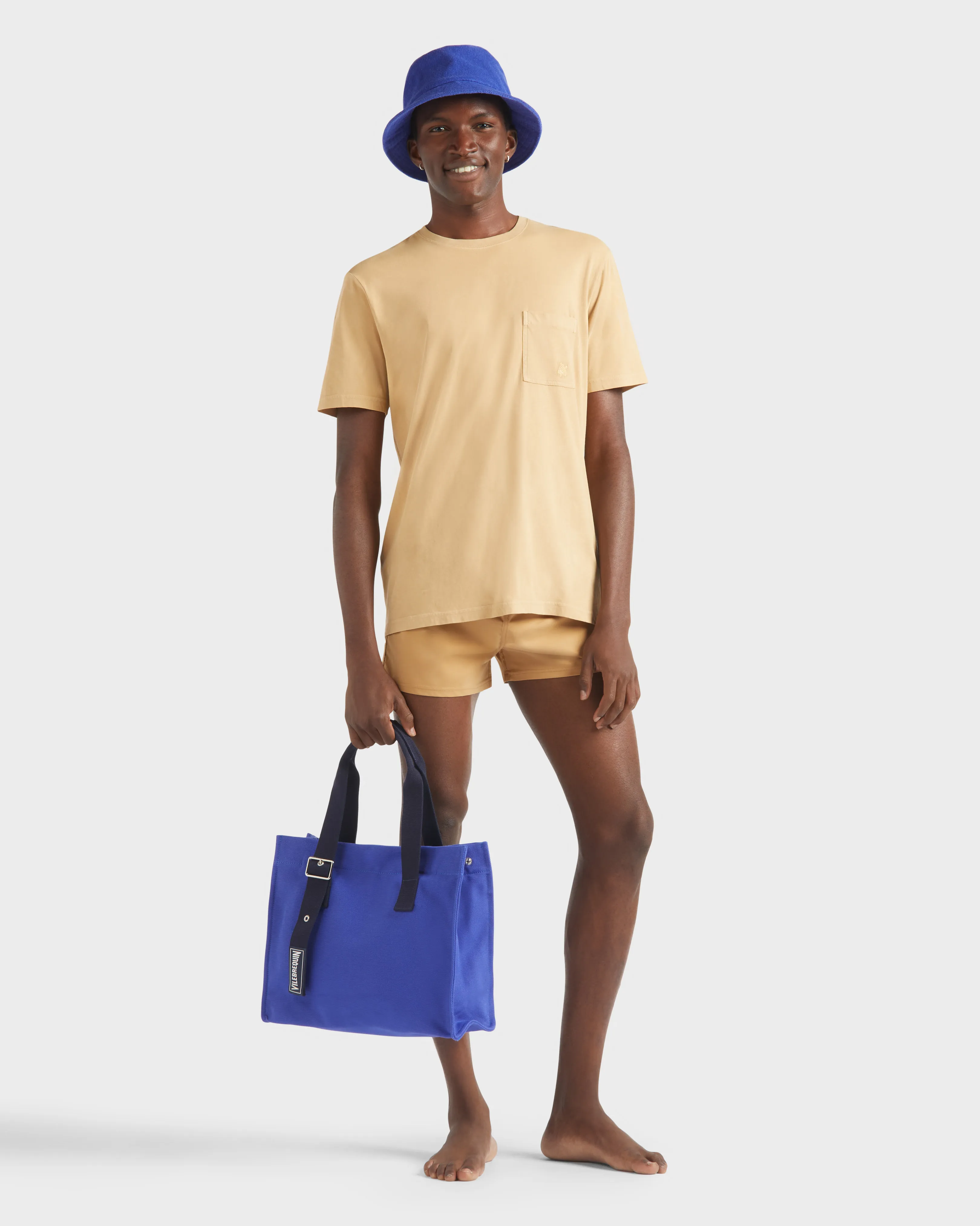 Vilebrequin - Solid T-shirt Aus Bio-baumwolle In Naturfarben Für Herren - T-shirt - Titan - Marone - Größe S – Bild 5