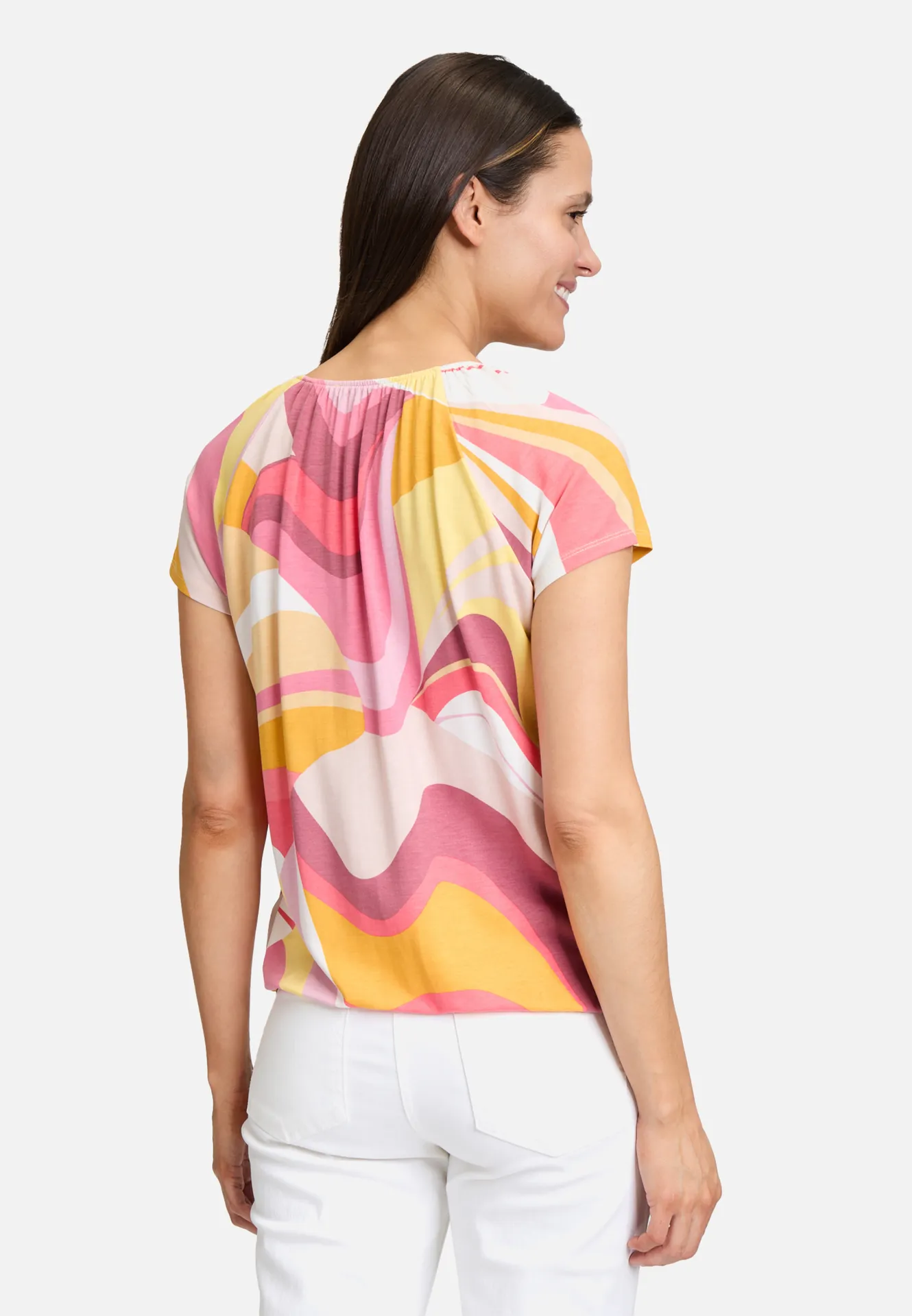 Printshirt mit Gummizug Printshirt mit Gummizug