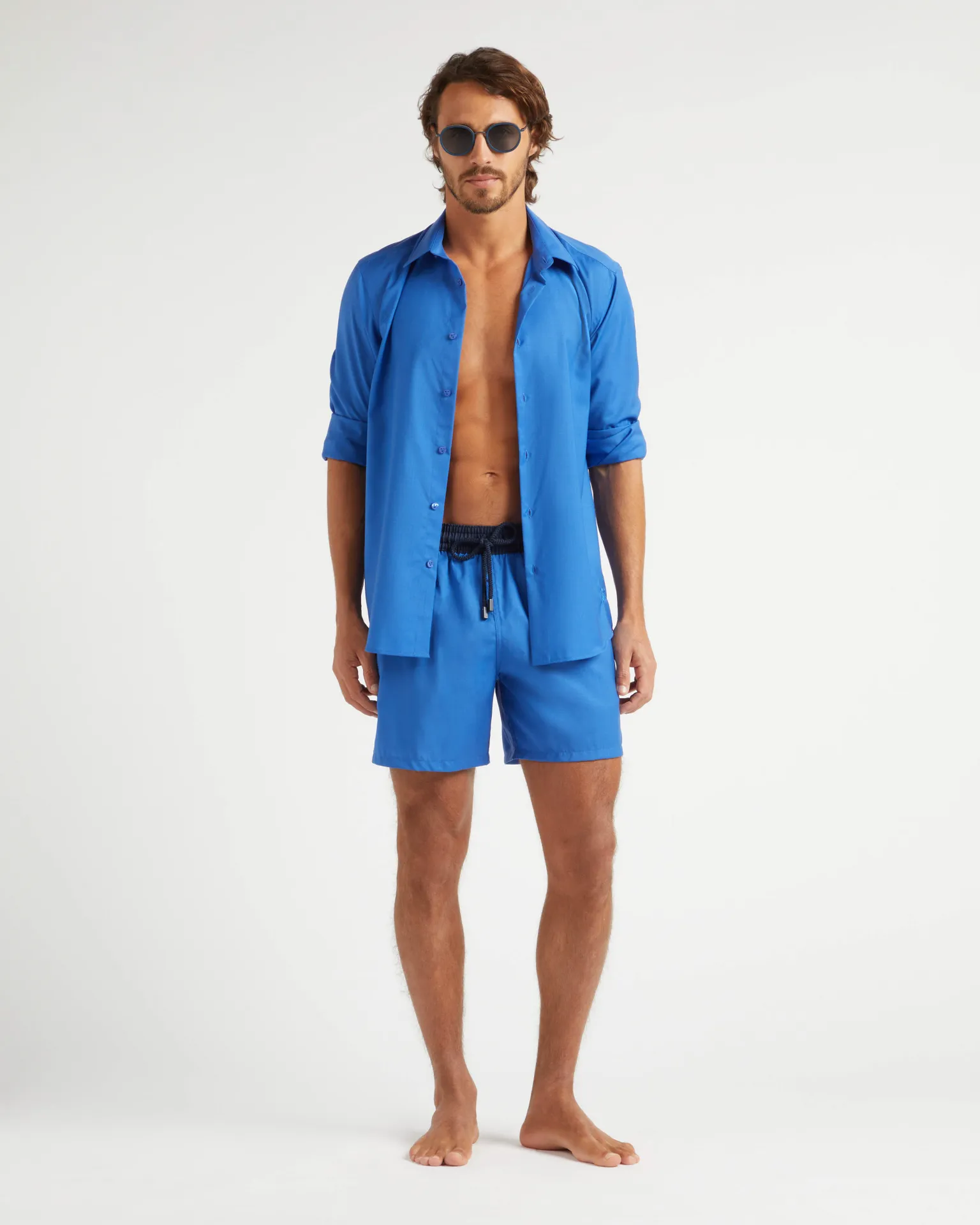 Vilebrequin - Zweifarbige Badeshorts Aus Merinowolle Für Herren - Bademode - Magnus - Blau - Größe S – Bild 5