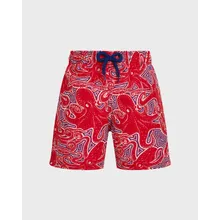 Vilebrequin - Hypnoctopus Badeshorts Für Jungen - Bademode - Jim - Rot - Größe 12 Vilebrequin - Hypnoctopus Badeshorts Für Jungen - Bademode - Jim - Rot - Größe 12