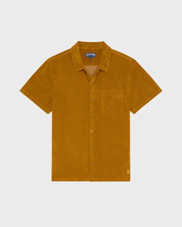 Vilebrequin - Solid Bowling-hemd Aus Frottee Für Herren - Hemd - Charli - Marone - Größe XXL Vilebrequin - Solid Bowling-hemd Aus Frottee Für Herren - Hemd - Charli - Marone - Größe XXL