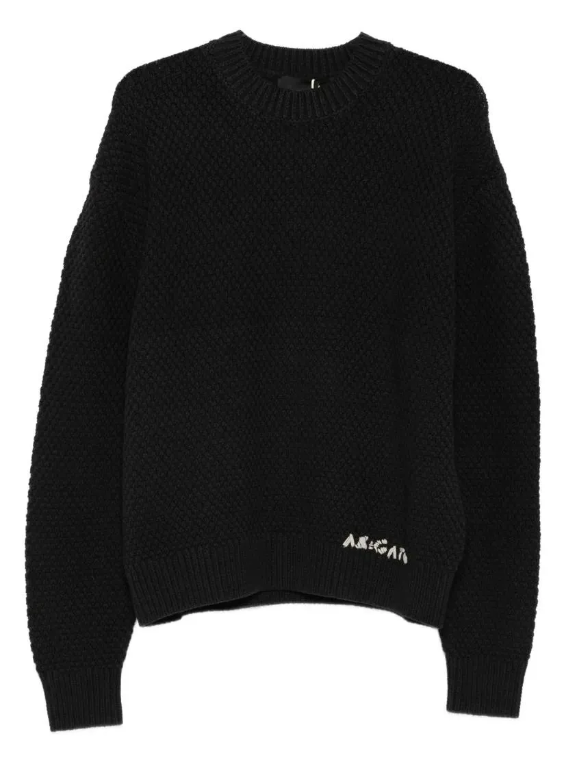 Axel Arigato - Textured Knit Crew-Neck Sweater - Größe M - schwarz Axel Arigato - Textured Knit Crew-Neck Sweater - Größe M - schwarz
