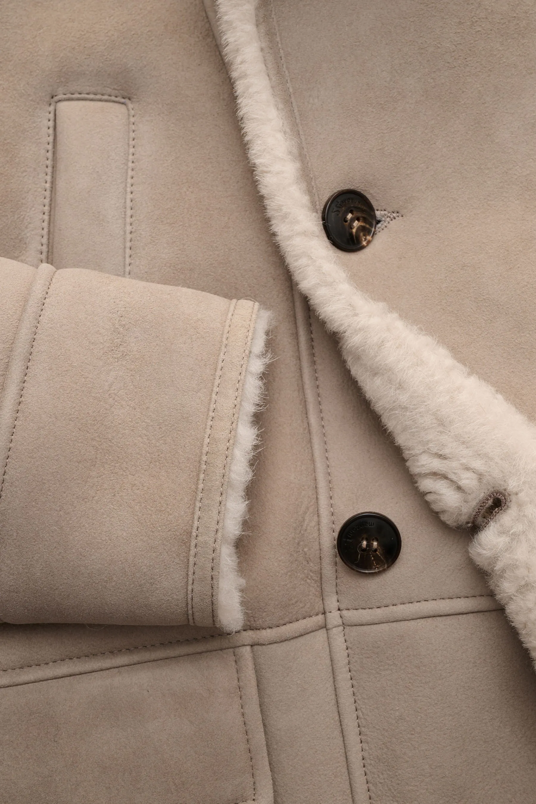 Manzoni 24 - Herren - Lammfelljacke hellgrau – Bild 5