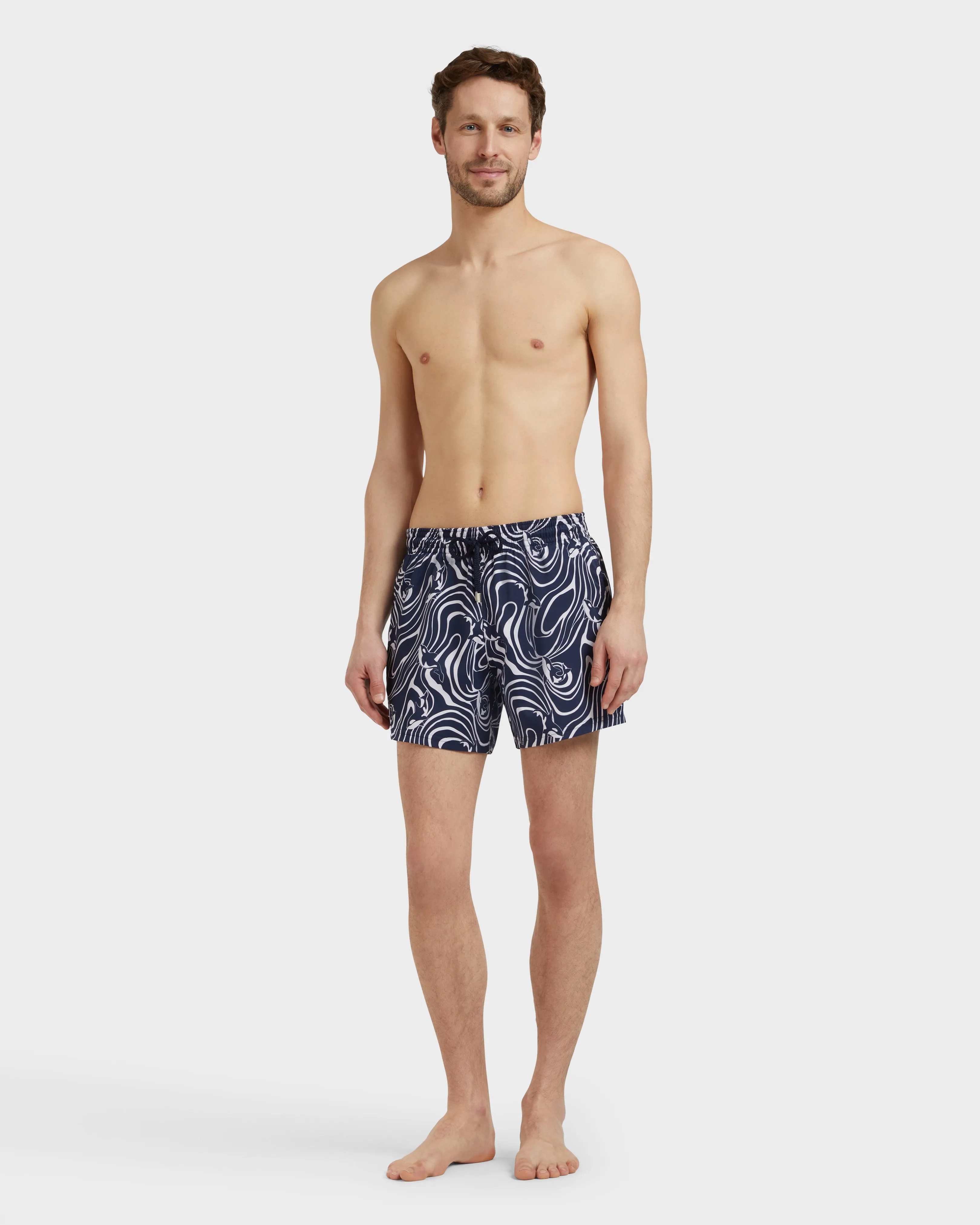 Vilebrequin - Kurze Orcas Stretch-badeshorts Für Herren - Bademode - Monrise - Blau - Größe L – Bild 3
