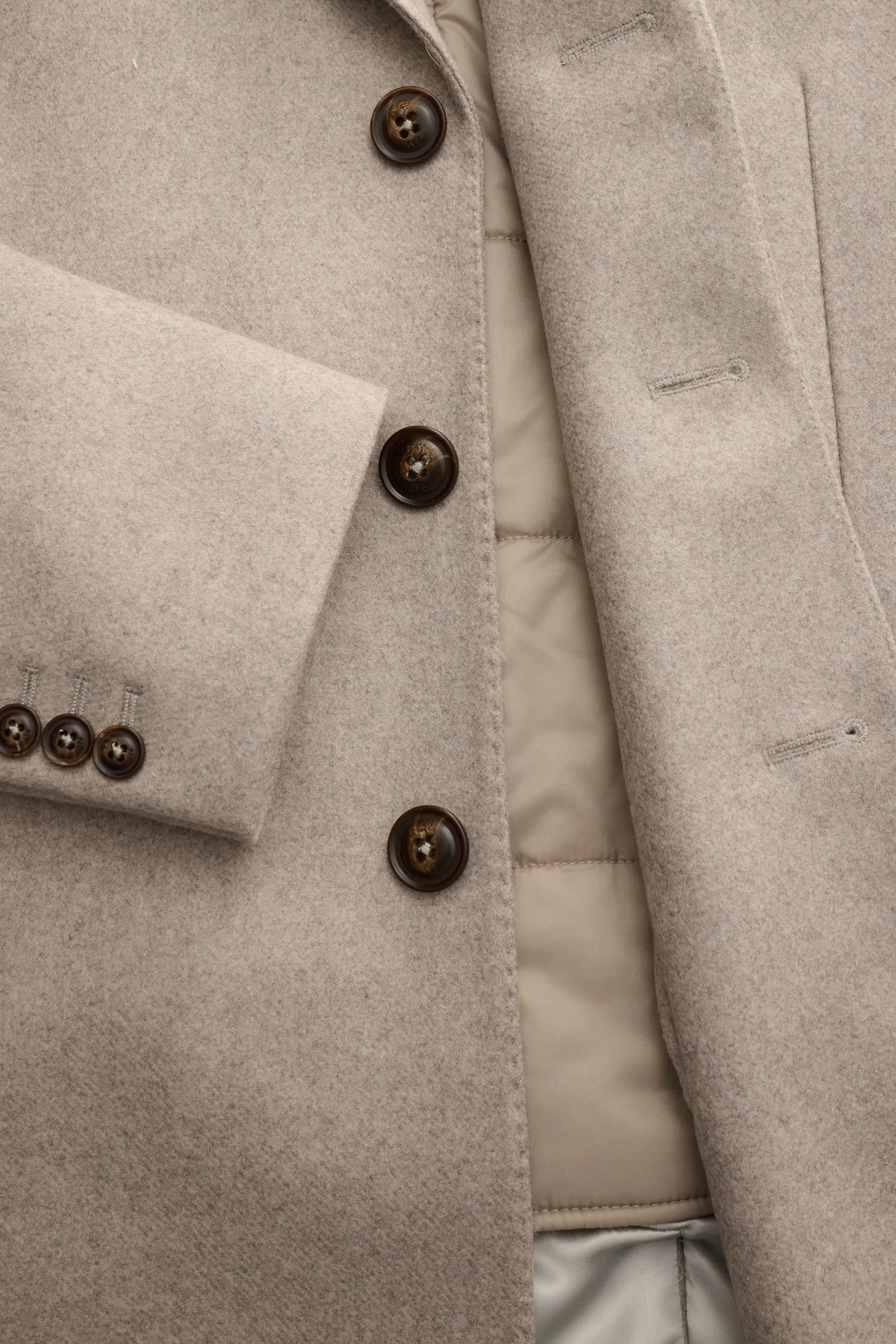 Fay - Herren - Mantel 'Double Coat' mit Weste beige – Bild 5