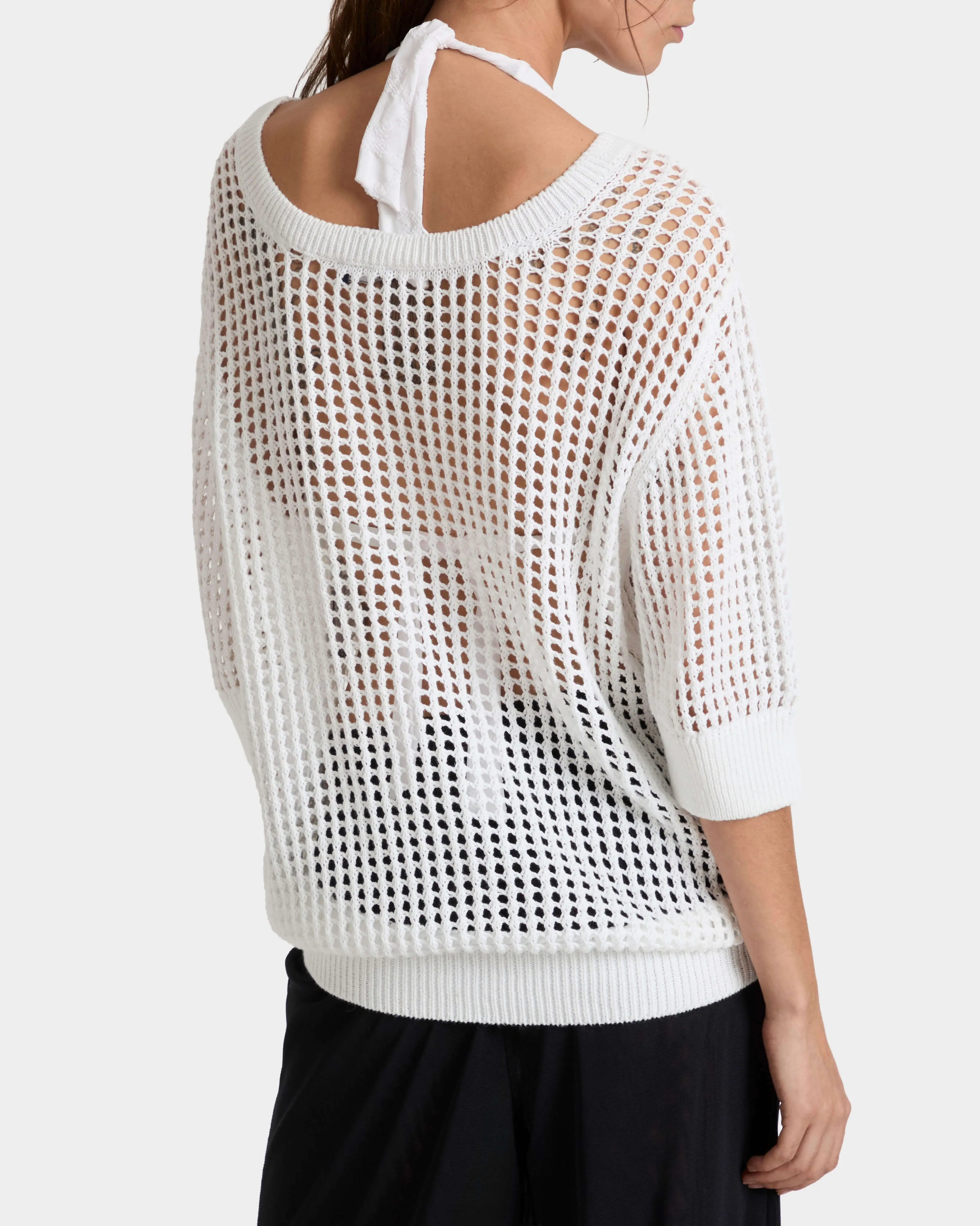 Vilebrequin - Solid Häkelpullover Für Damen - Pullover - Linh - Weiss - Größe XS – Bild 4