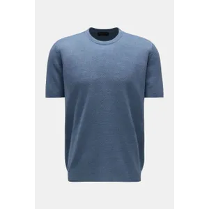 Roberto Collina - Herren - Leinen Kurzarmpullover graublau Roberto Collina - Herren - Leinen Kurzarmpullover graublau