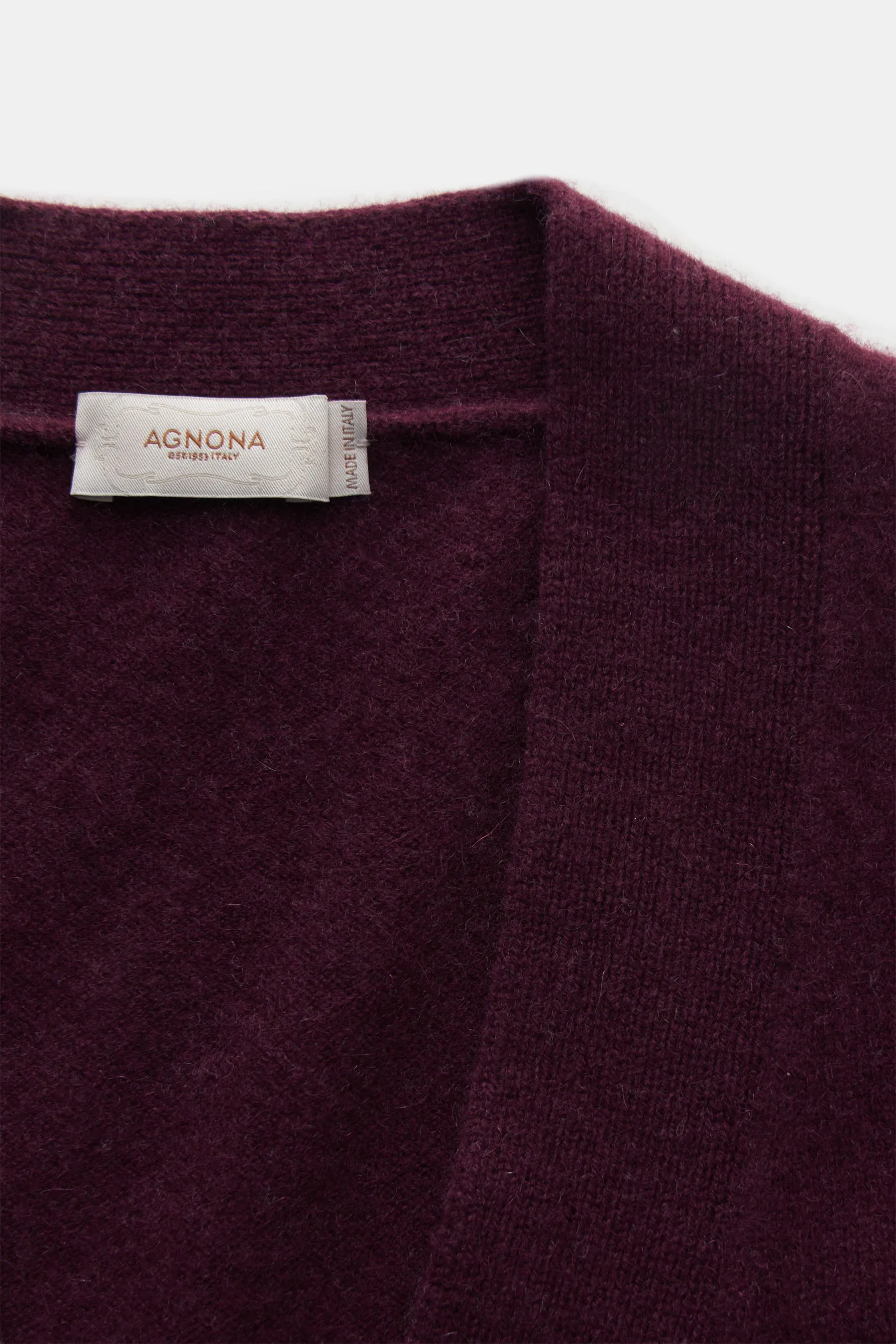 Agnona - Herren - Cashmere Cardigan bordeaux – Bild 2