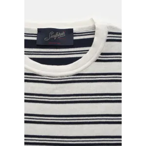 Seafarer - Herren - Rundhals-T-Shirt weiß/navy gestreift