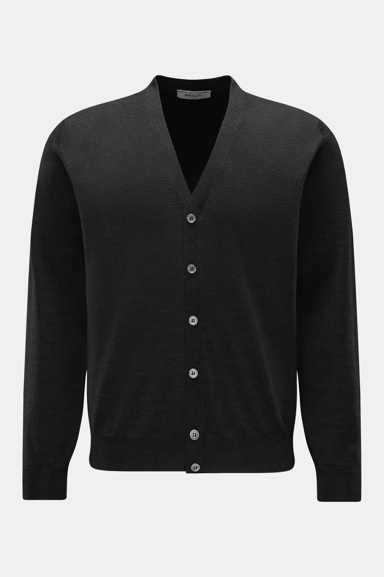 Filippo de Laurentiis - Herren - Cardigan anthrazit meliert Filippo de Laurentiis - Herren - Cardigan anthrazit meliert