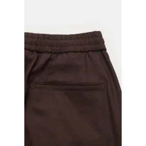 Marco Pescarolo - Herren - Woll-Joggpants %27Chiaia%27 dunkelbraun