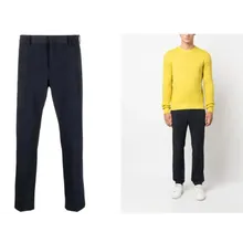 Pt Torino - Tailored Blue Trousers With Flat Front - Größe 48 - blau Pt Torino - Tailored Blue Trousers With Flat Front - Größe 48 - blau