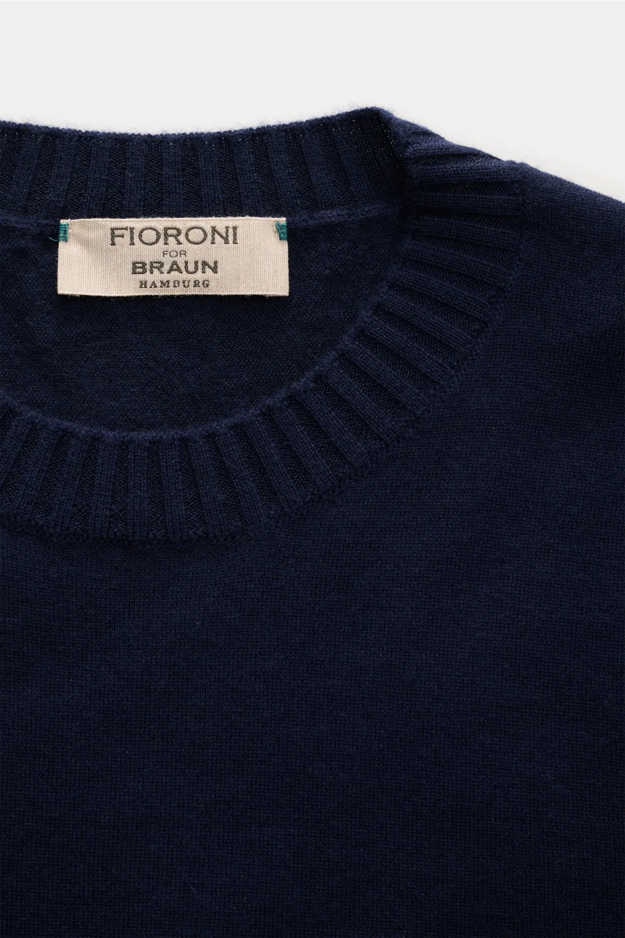 Fioroni - Herren - Cashmere Rundhalspullover navy – Bild 2