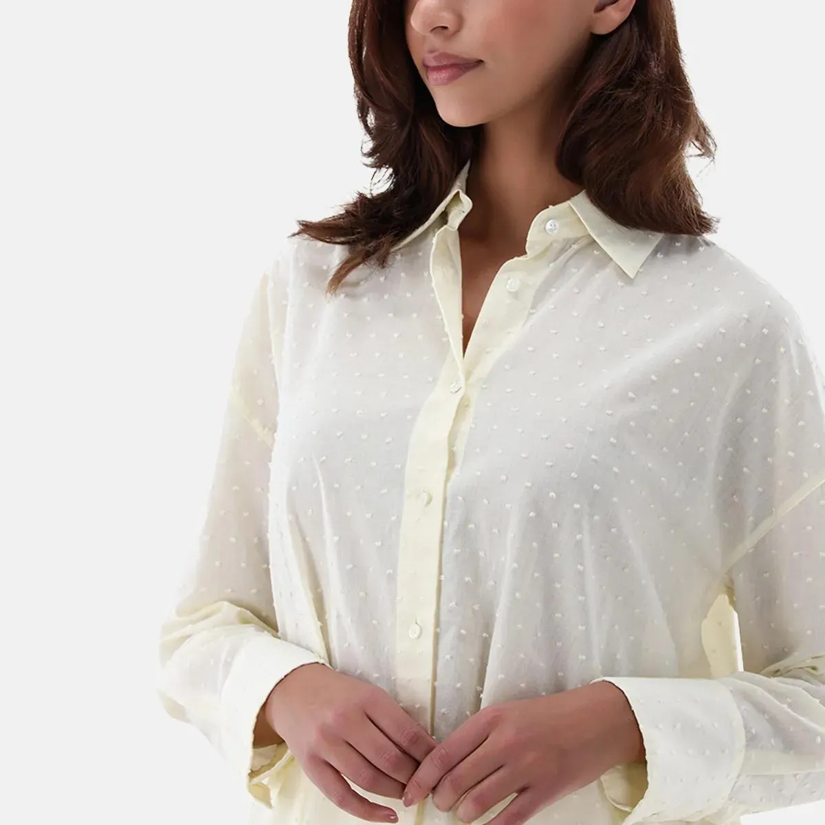 VAN LAACK - Bluse Modern Fit Uni - Größe 42 - yellow – Bild 2