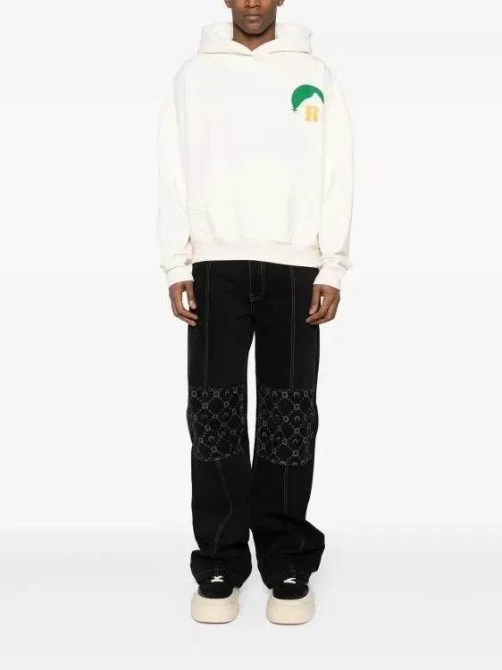 Rhude - Moonlight Cotton Hoodie - Größe M - beige – Bild 2