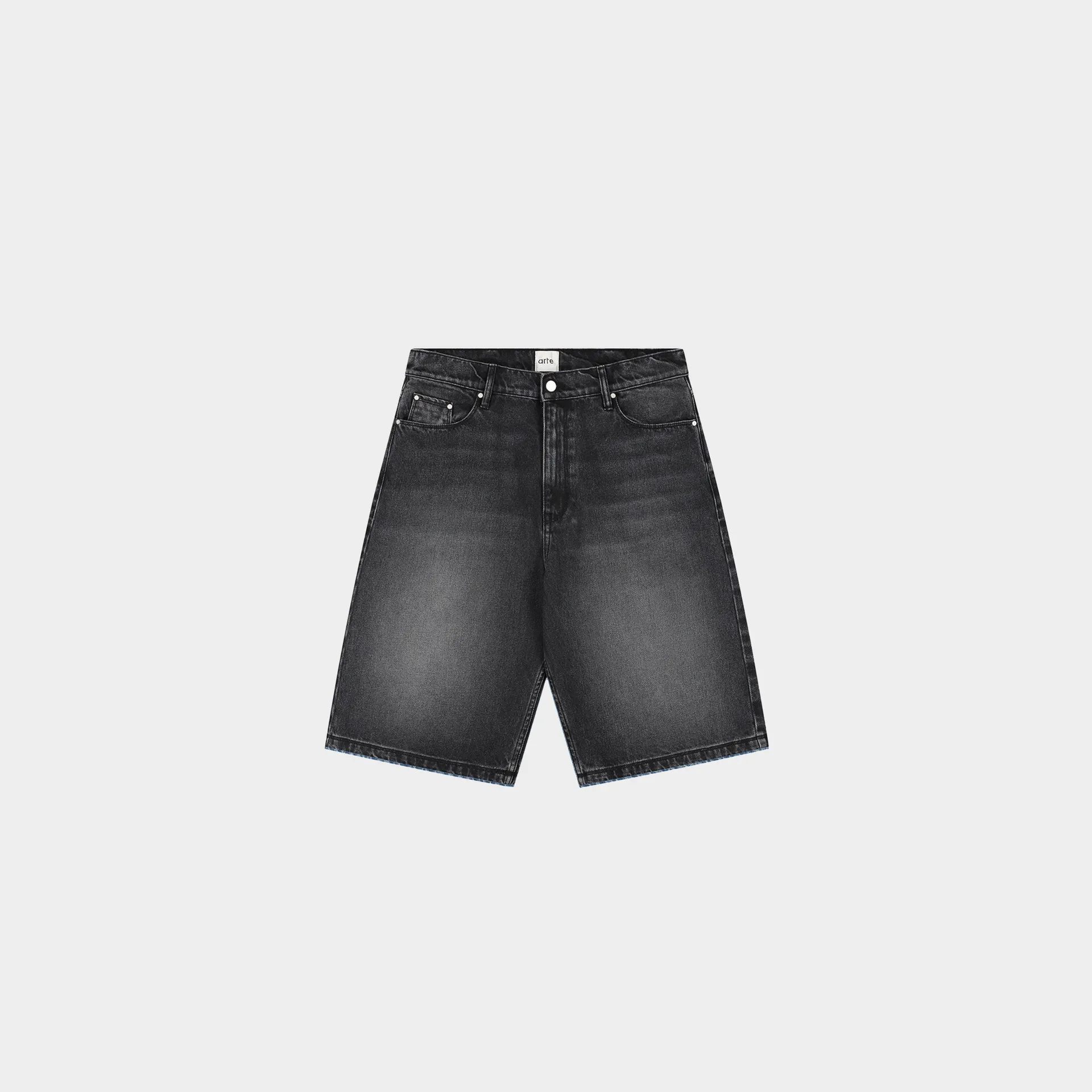 Round Pocket Denim Short - Fade Black Round Pocket Denim Short - Fade Black