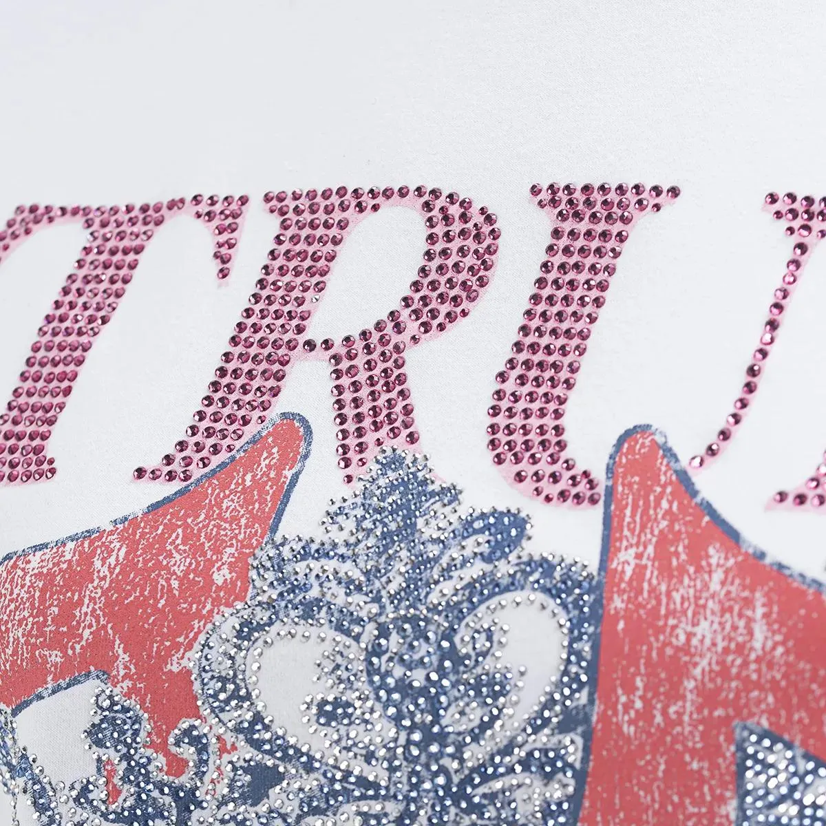 True Religion - T-Shirt CRYSTAL - Größe L - weiß – Bild 3