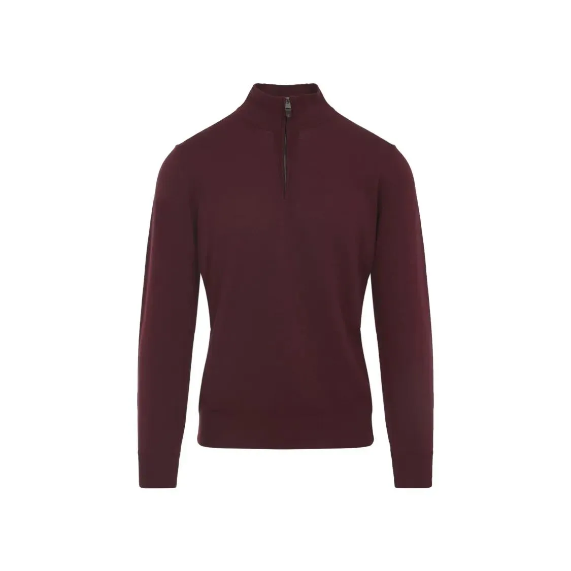 Canali - Half-Zip Mock Neck Virgin Wool Sweater - Größe 54 - schwarz Canali - Half-Zip Mock Neck Virgin Wool Sweater - Größe 54 - schwarz